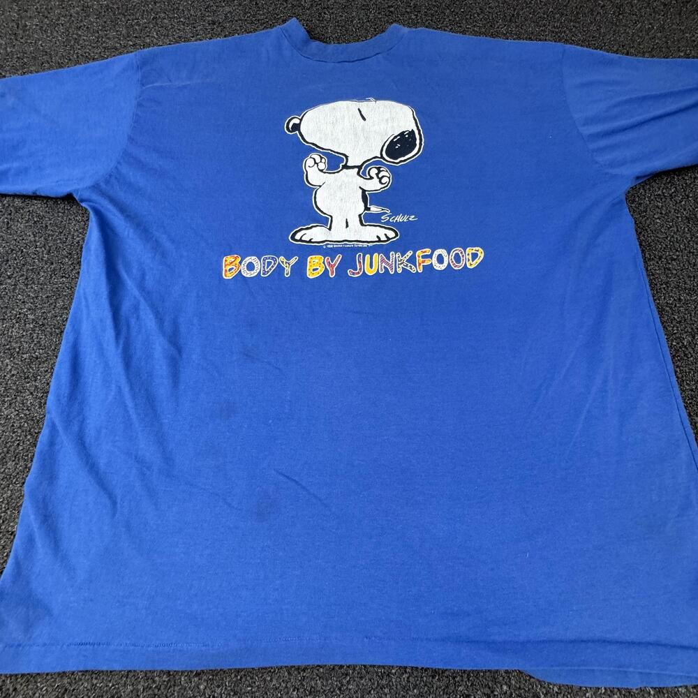 Vtg Artex Shirt Men 2XLT Blue Snoopy Body By Junkfood Graphic Peanuts Big & Tall